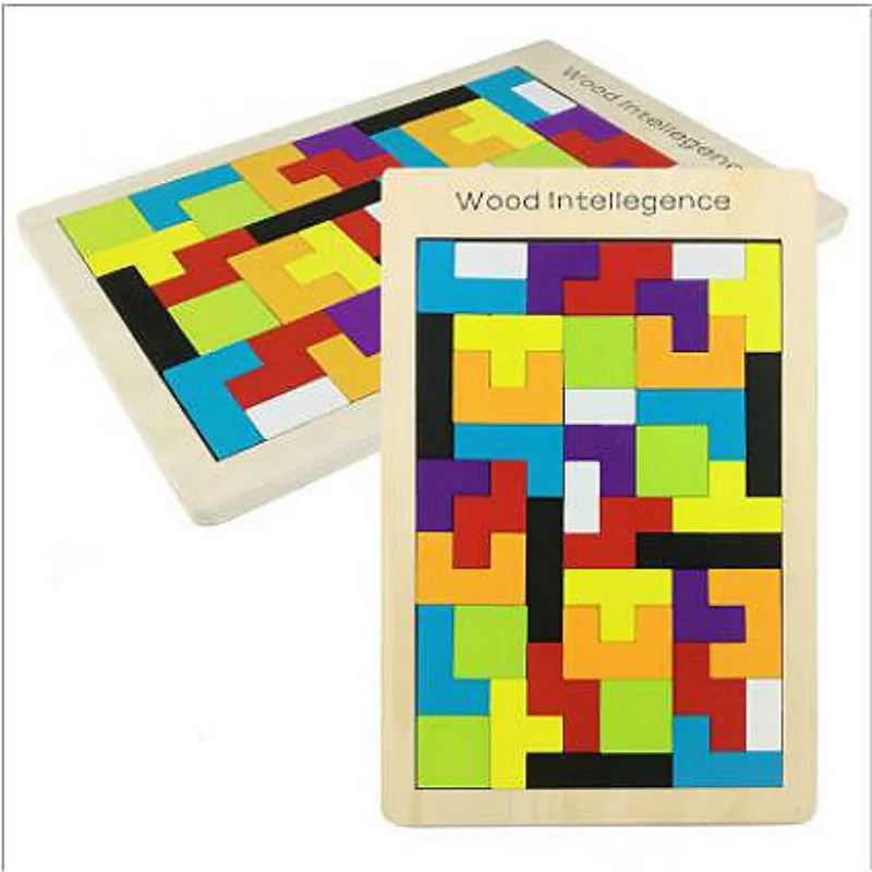 Tangram Brain Teaser Children Puzzle Educational Toys 3D Wooden Puzzles Jigsaw Board Toys Tetris Game Kid Toys Gifts New Year