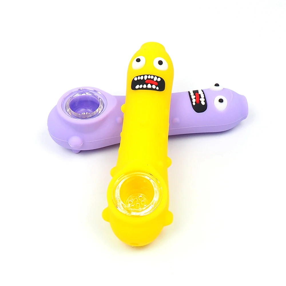 10pcs Creative Funny Pickle 9 colors silicone Smoking Pipe unbreakable