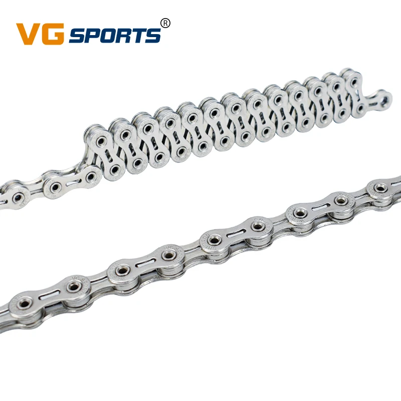VG Sports 11S 116Link Bicycle Chain Half-Hollow MTB Road Bike Chain Sliver//Gold