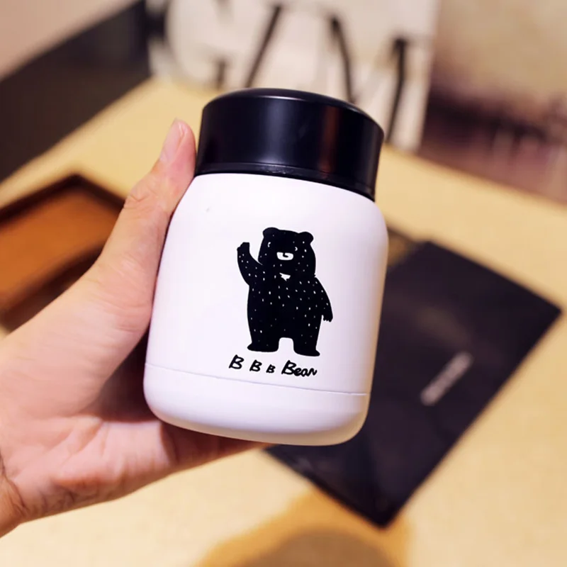 

Colleer Cute Mini Bear Thermos Bottle Kids Water Tea Vacuum Cup 240ml Stainless Steel Coffee Mug Portable Vacuum Flasks Thermos