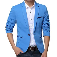 Классический Для мужчин блейзеры, сплошной цветной лацкан, на одной пуговице, деловая повседневная куртка Для мужчин платье на выпускной, вечерние платья возможно изготовление на заказ