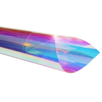 

20"/50cm Width Adhesive Window Films Holographic Privacy Window Tint Stained Sheets Window Clings Heat Control Anti UV Vinyl
