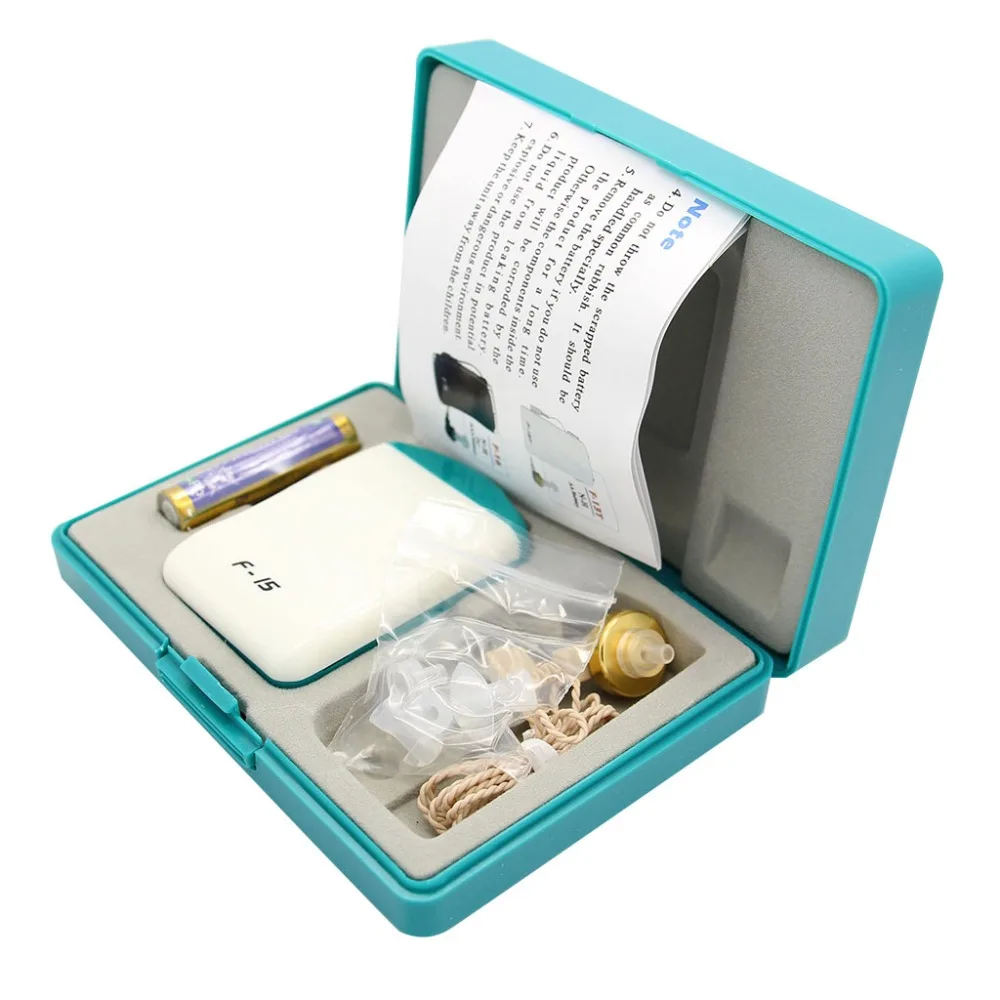 

AXON F-15 Pocket Wired Box Hearing Aid Adjustable Sound Amplifier Receiver Voise