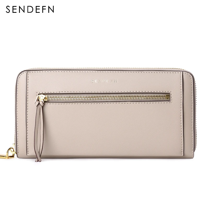 

Sendefn fashion brand women wallets long zipper clutch purse designer lady zipper wallet