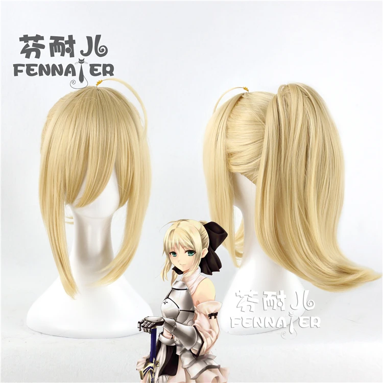 Fate/Stay Night Zero Saber Golden Wig Косплей Хэллоуин ролевая игра волосы лилии|cosplay halloween|halloween