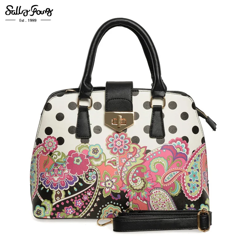 Por Luxury Handbags Flower Brand 2017 Sally Young International Brand Luxury Handbags Women Bags Top Quality Fl Las Fashion Dots Designer