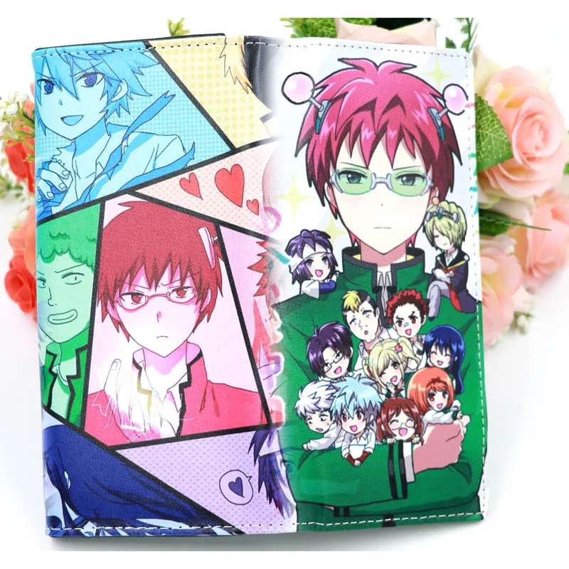 Saiki Kusuo Saiki Kusuo no Psi Nan Аниме Длинный кошелек Saiki Kusuo Кожезаменитель кошелек с держатель для карт - Цвет: Saiki Kusuo