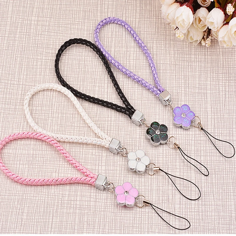 New Weaving flowers Bracelet Strap Lanyard U Disk Holder ID Work Card