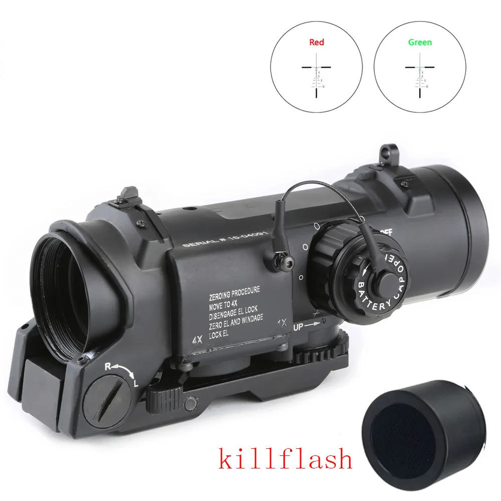 

Magorui Tactical Rifle Scope Quick Detachable 1X-4X optical sight Adjustable Dual Role Sight For Hunting