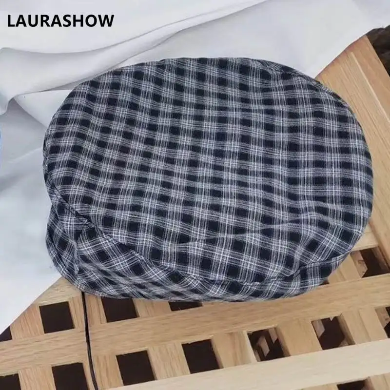 Черный Laurashow детская хлопоковый берет детская шапка Кепки От 2 до 8 лет - Цвет: Черный