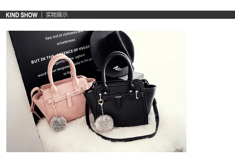 Women Handbag PU Leather Shoulder Tote Bag Fashion Girls Messenger Crossbody Hand Bags Solid Color For Lady Female (10)