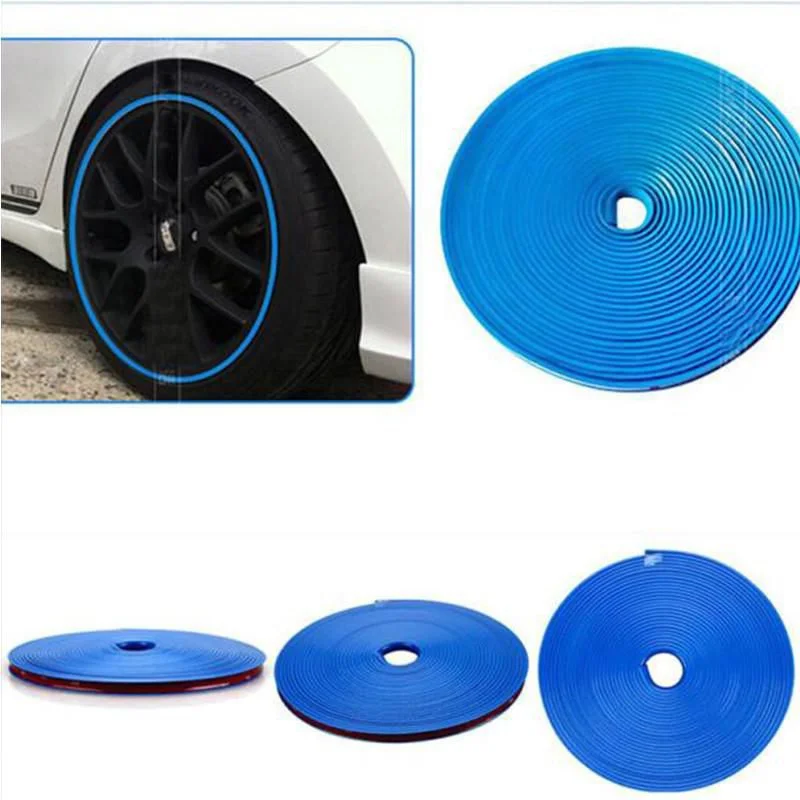 

8M Wheel Hub Decorative Protection Ring Wheel Guards Trim Rubber Seal Protector Guard Strip Wheel Hub Rim Edge Ring Sticker