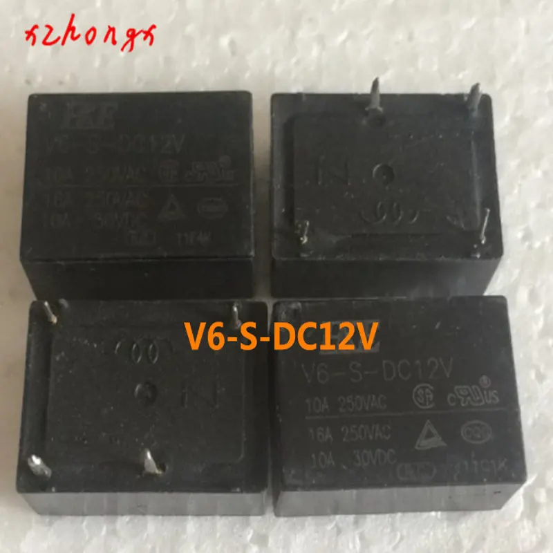 HKE V6-S-DC5V V6-S-DC12V V6-S-DC24V 4 Пина 10A 5VDC 12VDC 24VDC Мощность реле