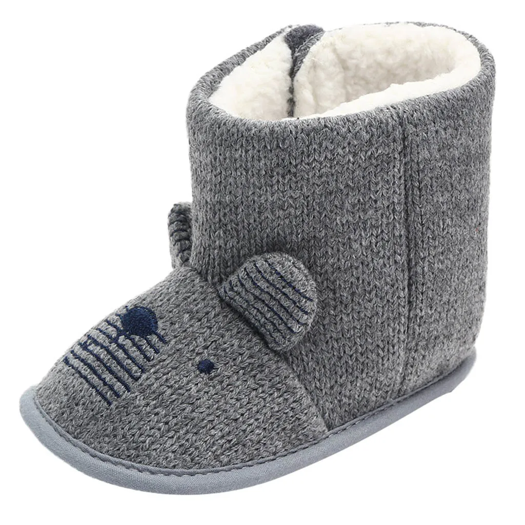Детские ботиночки; милые зимние ботинки для девочек и мальчиков; мягкая подошва; нескользящая теплая зимняя обувь для малышей; scarpe neonato#15