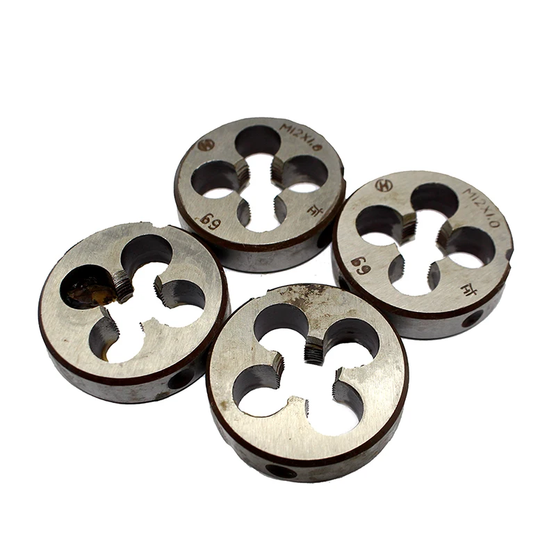 10pcs M12 1mm Metric Screw Die HSS Left Hand Machine Threading Die