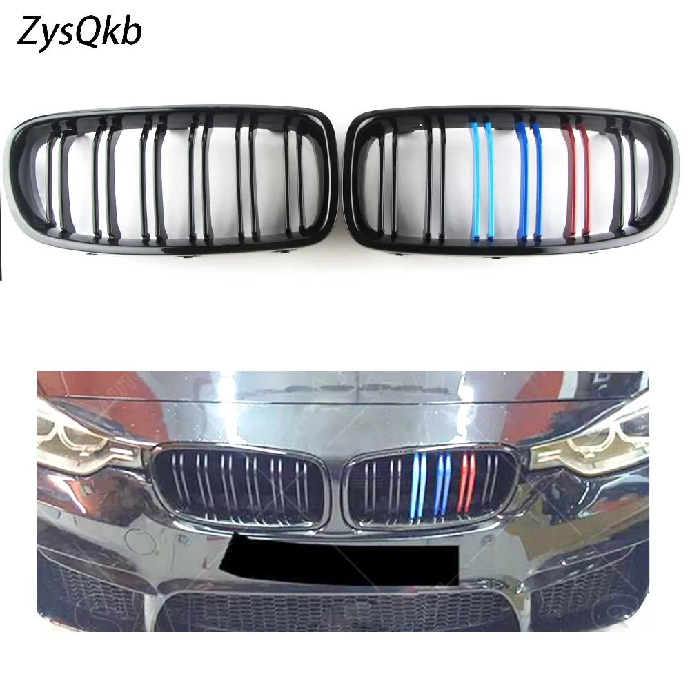 F30 F35 глянцевая черная двойная решетка для радиатора BMW 2012 2013 2014 2015|Гоночные