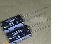 50pcs capacitor 25 v1000uf 1000 uf25v authentic new aluminum electrolytic capacitor specification: 10 * 17