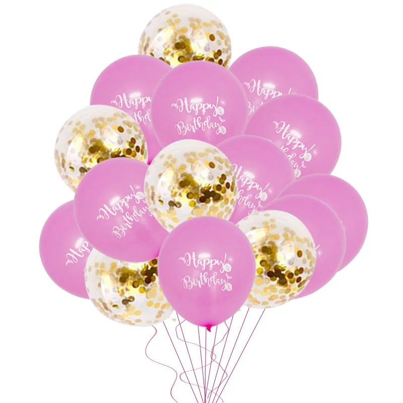 WEIGAO латексные шары на день рождения воздушный шар "Конфетти" 12 дюймов воздушные шары для детей 1st шары ко дню рождения детский душ Свадебный шар - Цвет: 15P Latex Balloon 22
