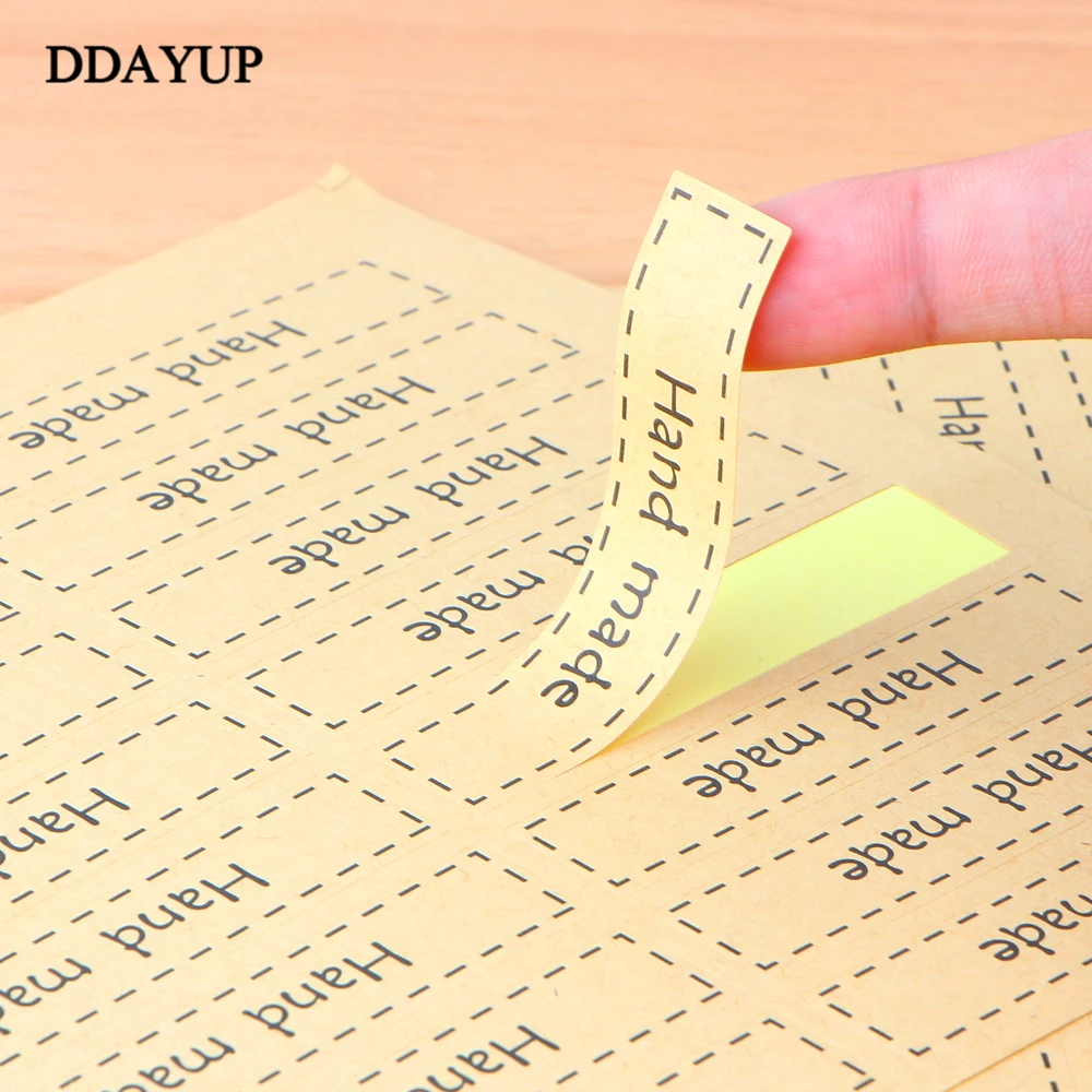 

160pcs/10Sheet Handmade Label Vintage Stickers Kraft Label Sticker Diy Hand Made For Gift Cake Baking Sealing Hang Tag