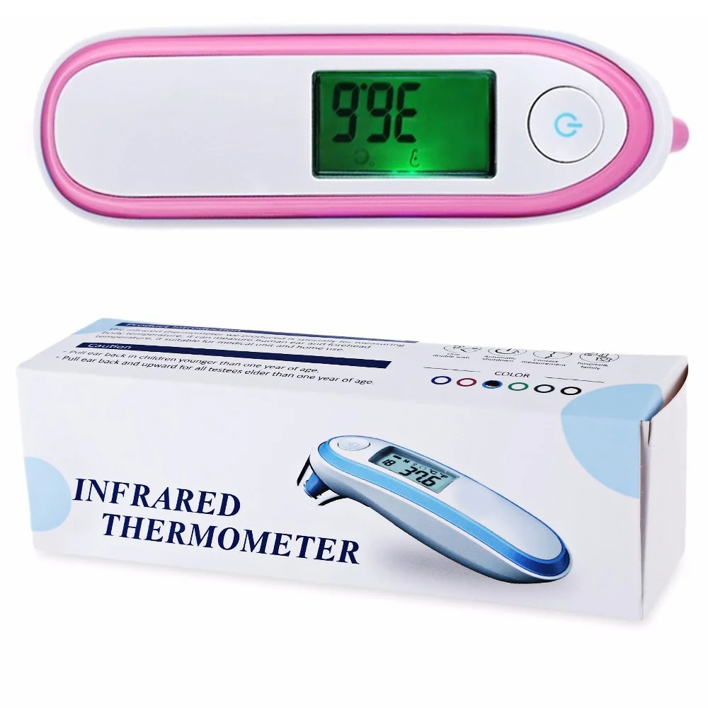 Инфракрасный термометр для тела ребенка ухо Термометры Температура лихорадки измерения медицинское оборудование Семья термометр для здоровья - Цвет: Pink