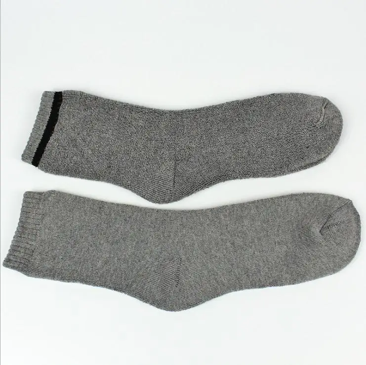 Мужские хлопковые зимние толстые махровый чулочно-носочные изделия средней высоты, теплые носки для мужчин, профессиональные носки для бега, размер 6-11