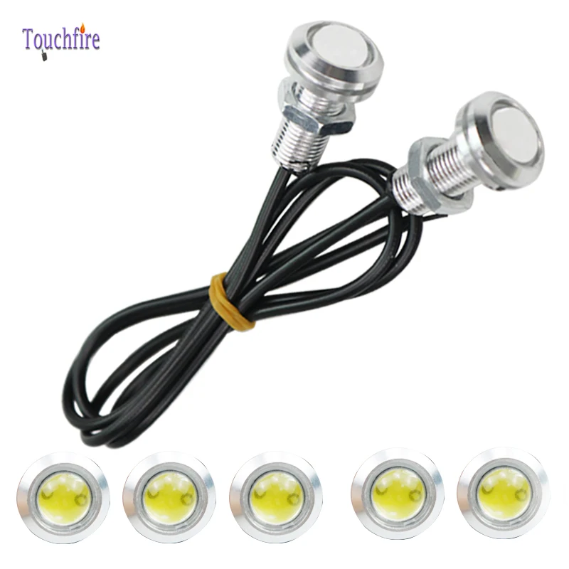 

2pcs 18mm Daytime Running Lights Backup Reverse Parking External Signal Lamp Waterproof Led Eagle Eye Automobile DRL for ford vw