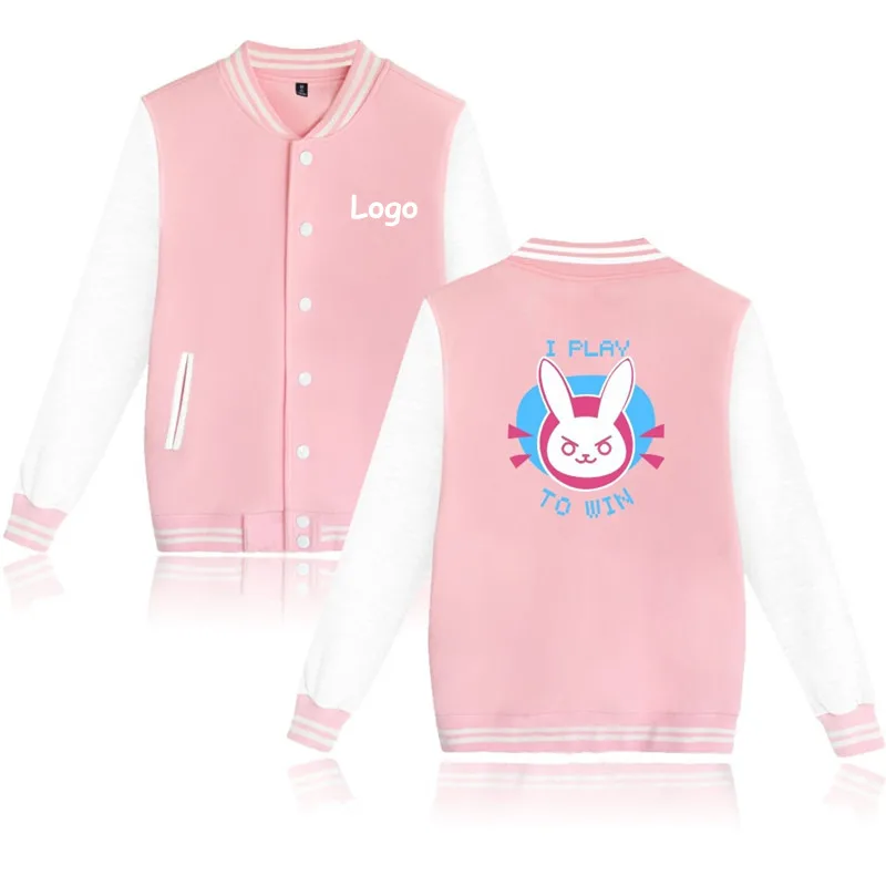 

New Overwatches baseball uniform OW DV.a long sleeve jacket high quality hoody Sweatshirt Dva Cosplay Halloween Costume Couple