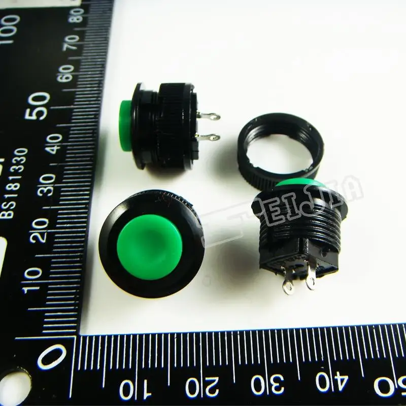 

DS-500B Button color Green 1A/250VAC OFF-ON 2Pin Non Self-locking Push Button Switch (Self reset switch) 100Pcs/lot