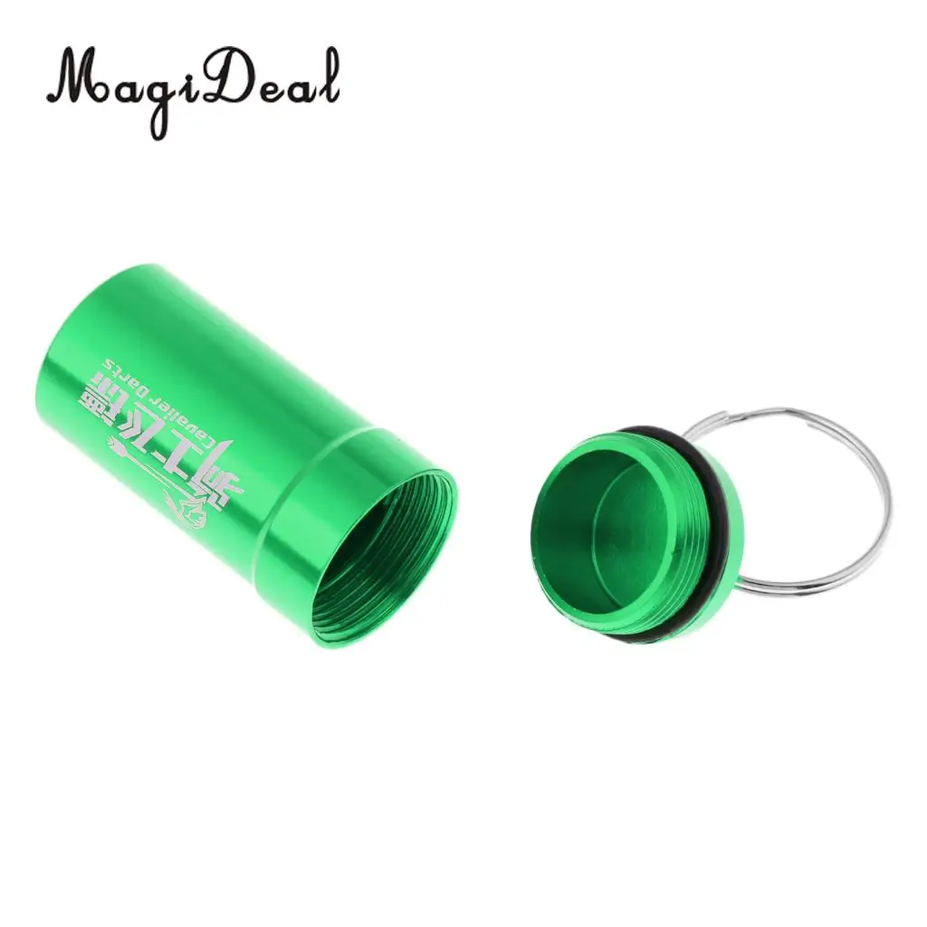 Soft Tip Dart Points Storage Case Accessories Portable Carry Box Dart Flight Protector Waster O-Ring Supplies Holder w/ Key Ring