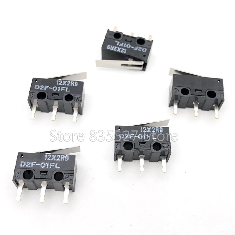 

D2F-01FL Omron Micro Switch Grey Point 3pin Logitech Button Mouse Key Original 10MM Universal Saire Logitech Mouse Button Switch