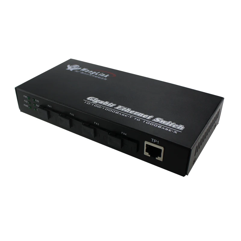 Gigabit 4 fiber port +3 ethernet RJ45 ports dual fiber single mode 1310nm media converter 20KM 10 100 1000mbps 2 fiber ports 2rj45 ethernet ports multi mode dual fiber media fiber optic