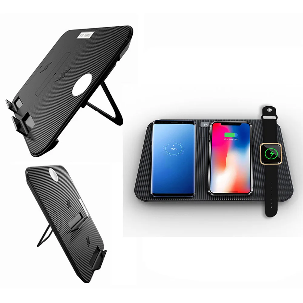 4 в 1 Qi Беспроводное зарядное устройство для Apple Watch 2 3 Iphone 8 X XR XS Samsung Note S8