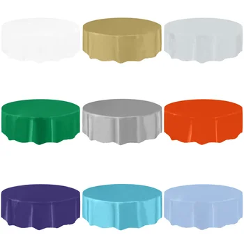 

Environmentally friendly round plastic party wedding tablecloth