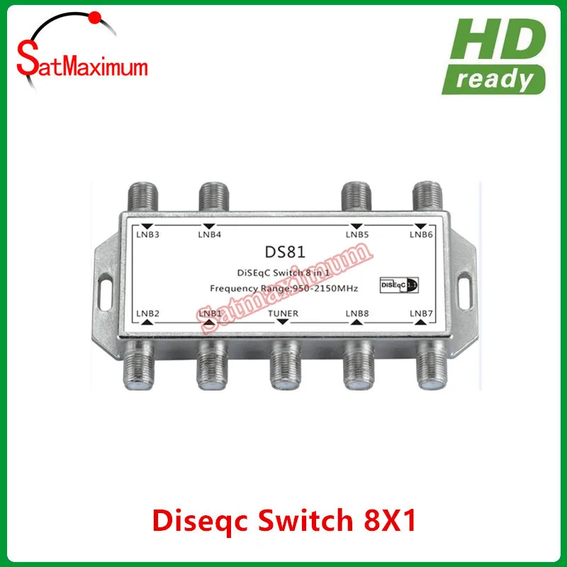 

New SAT 8x1 DiSEqC Switch 8 in 1 Satellite dish MultiSwitch/ FTA