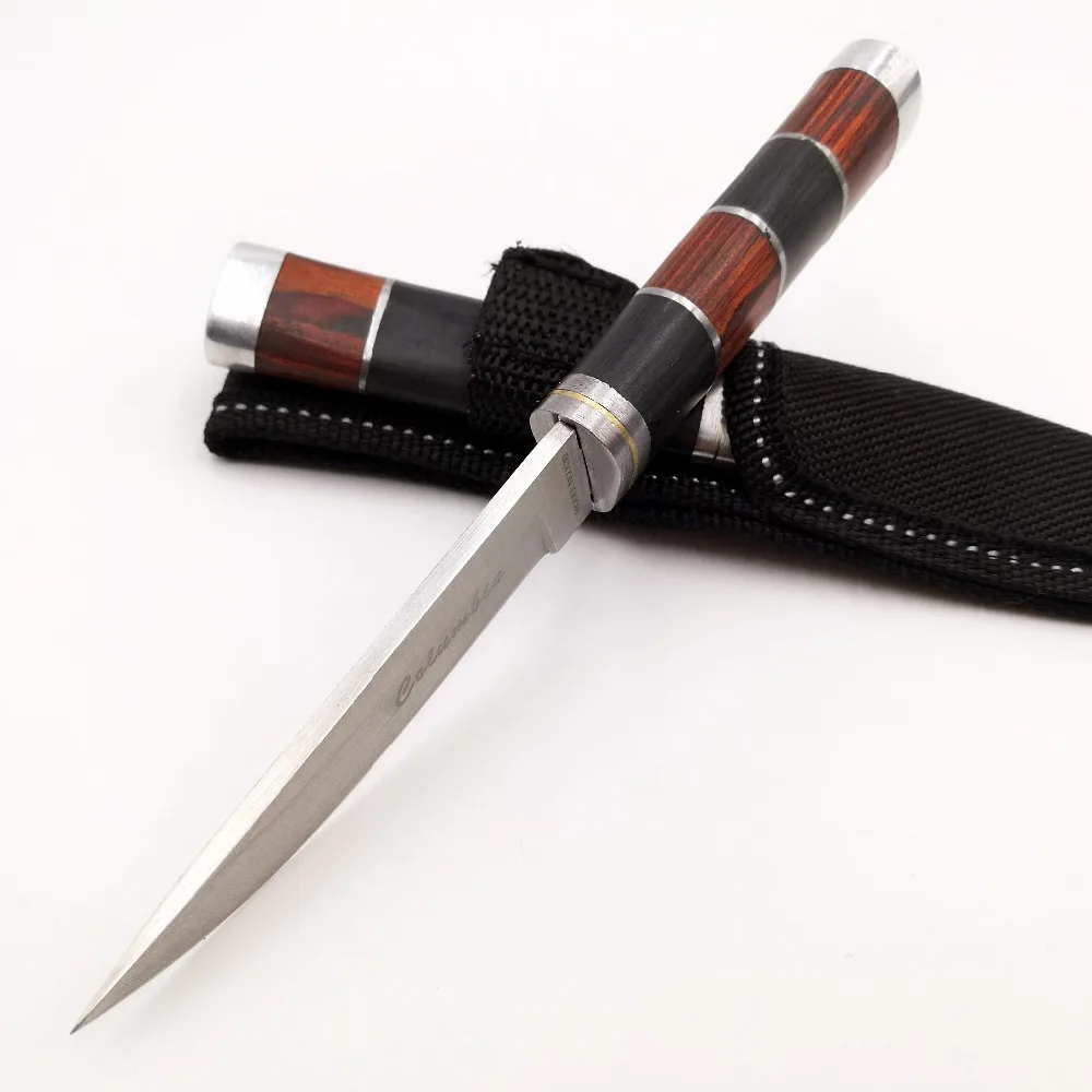 Tactical Pocket Knife Tanto 440C Blade Rosewood Handle Camping Outdoor Survival Hunting Combat Knives Utility Fruit EDC Tools
