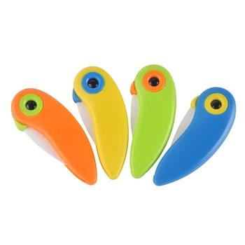 

Fashion Cute Bird Shape Ceramic Kitchen Pocket Knife Kitchenware Tools For Cut Fruit Sharp Gift Mini Knives 4 Color Choice