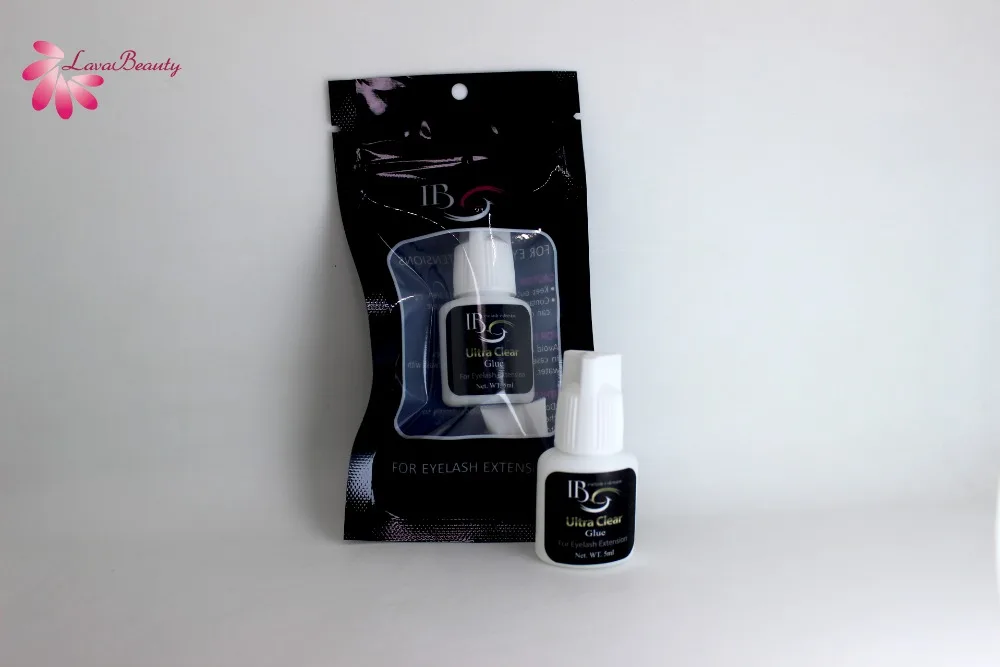 

Free Shipping Original 3 Bottles Korea IB Ibeauty Ultra Clear Glue Fast Drying Eyelash Extensions Transparent Glue White Cap 5ml
