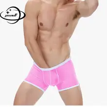 Человек Боксеры сезон: весна–лето мужской шорты-боксеры нижнее белье ультра-тонкие прозрачные сексуальные cueca Дышащие Боксеры 12