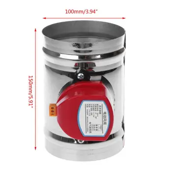 

4" 220V AC Stainless Steel Electric Solenoid Valve Damper Tight Water Steam Mar28