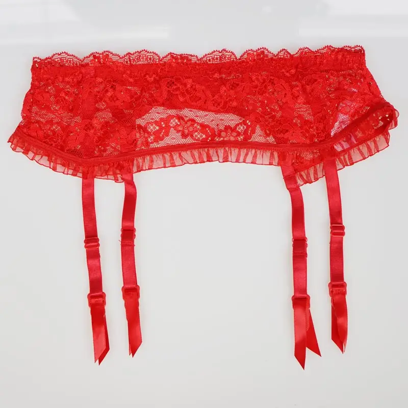 Sexy Garters Female Lace Floral Ruffle Slim Sexy Garter Belts for ...