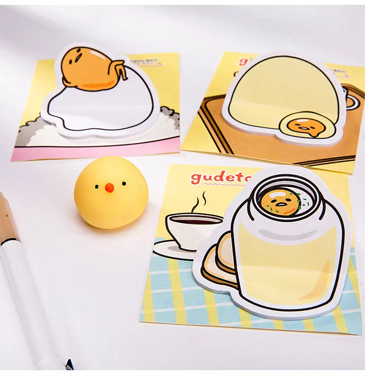 CXZY page cute Gudetama Lazy egg memo pad самоклеящийся блокнот для записей клеящийся бумажный стикер kawaii Корейская школьная записная книжка 3B818