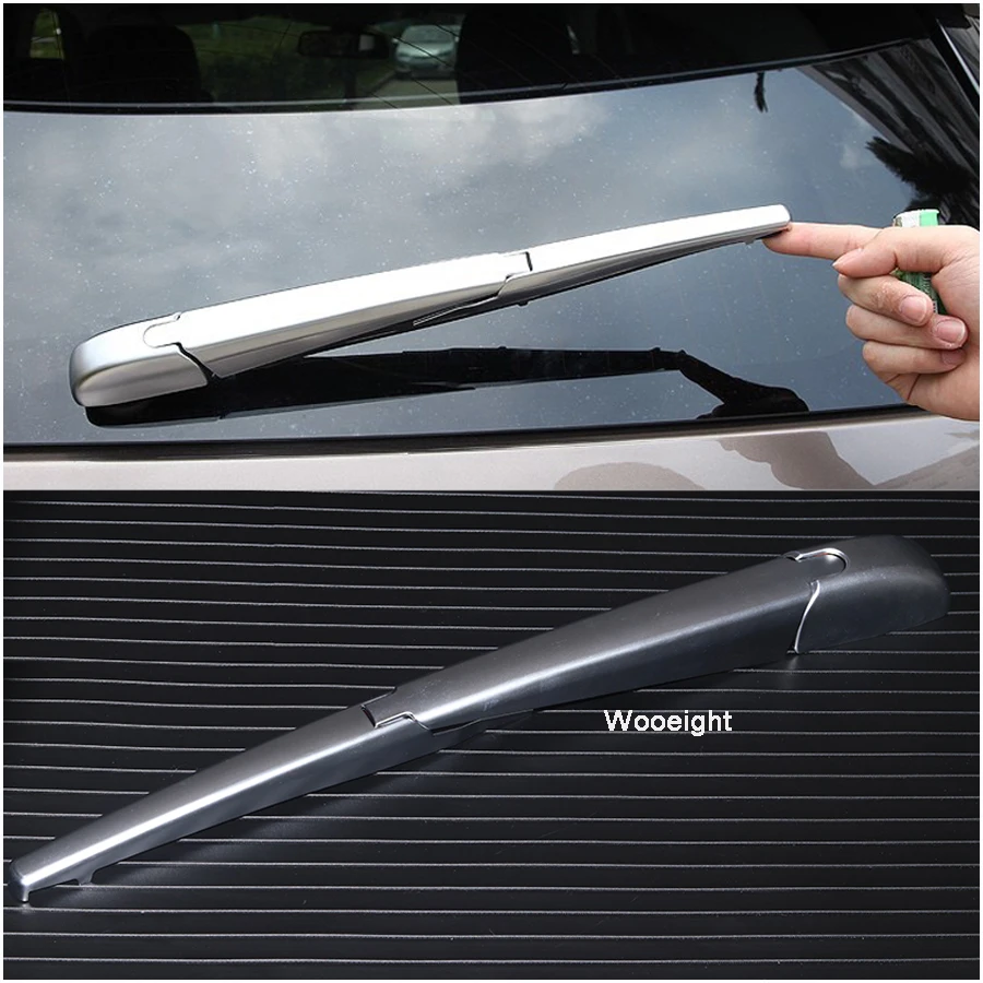 Wooeight 3Pcs Chrome Silver ABS Rear Window Wiper Tail Windscreen Frame Cover Trim For Land Rover Discovery Sport 2015 2016-2019 (8)