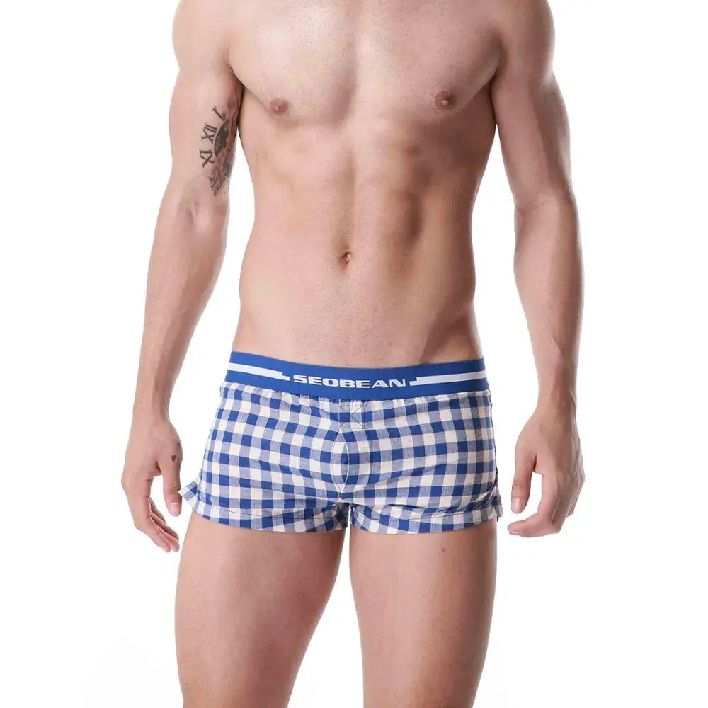 Seobean пляжные шорты-боксеры для серфинга и шорты Удобная хлопковая одежда для фитнеса для мужчин - Цвет: 2