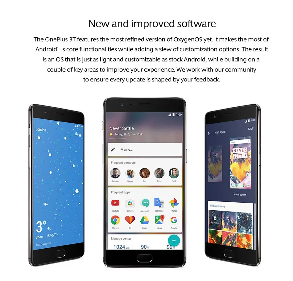 OnePlus 3T EU версия мобильного телефона 6 ГБ Оперативная память 128 Гб Встроенная память 5," Snapdragon 821 NFC Android 4G One plus A3003 смартфон