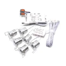 4 Вт* 6 шт. Мини светодиодный Потолочные светильники с AC110-240V для DC12V драйвер для внутреннего лестница дома Обеденная освещение кухонного шкафа