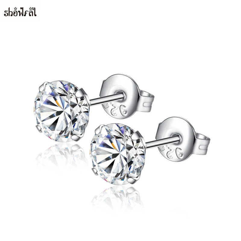 Кристаллами от Swarovski Фиолетовый серьги с камнем пирсинг Bijoux сверкающими Винтаж