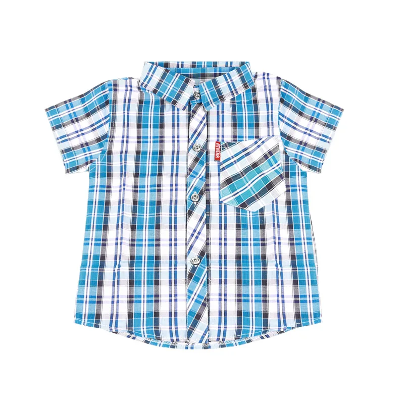 Casual Summer Cotton Baby Boys Short Sleeved Plaid Shirts Children Tees Kids Tops For Age 2-9 Years Old Casual Summer Cotton Baby Boys Short Sleeved Plaid Shirts Children Tees Kids Tops For Age 2-9 Years Old