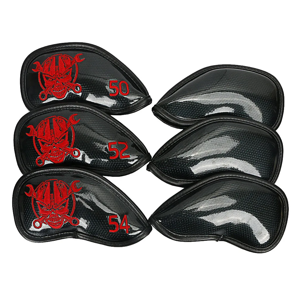 جديد الغولف أسافين الغلاف Headcovers 6 pcs (50.52.54.56.58.60) نوادي الجولف حماية يغطي شحن مجاني