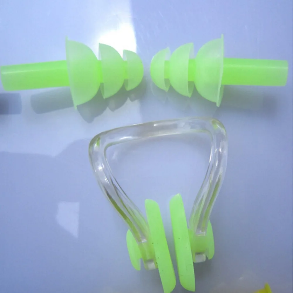 WHALE Factory Direct Soft Silicone Diving Swimming Nose Clip+ 2 Earplugs Suit Swim Earplugs Gear Pool Accessories Water Sports