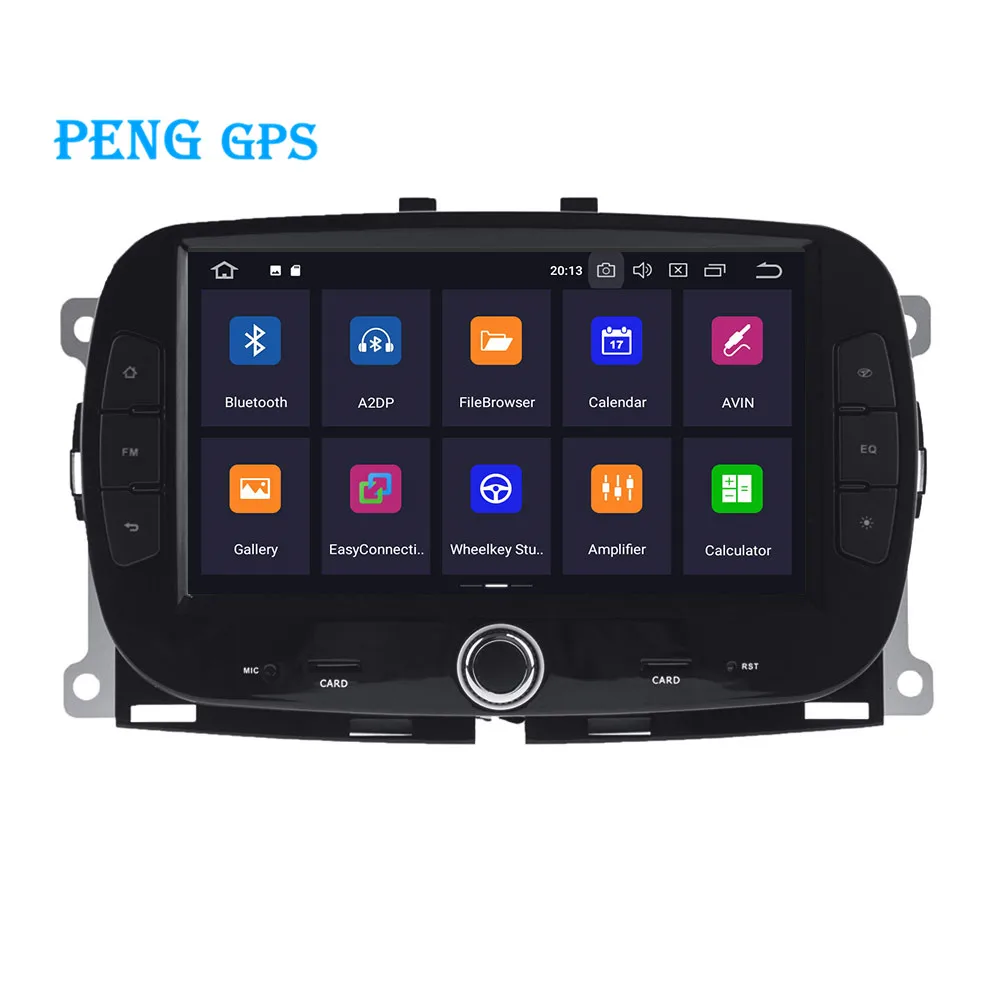 Excellent android9.0 4+64G Car gps multimedia DVD player for Fiat 500 2015 2016 2017 2018 Navigation auto stereo with wifi bluetooth radio 1